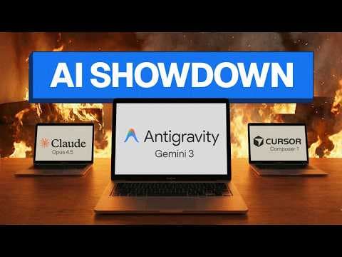Which AI Codes Best? Gemini 3 Pro, Opus 4.5 and Composer 1 Tested! thumbnail
