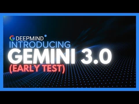 Gemini 3.0 Pro (Early Test): Greatest Model Ever! Most Powerful, Cheapest, & Fastest Model Ever! thumbnail