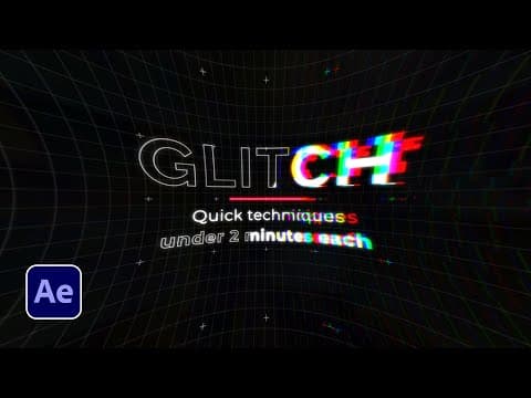 Create 3 Fast Popular Glitch Effects  | After Effects Tutorial thumbnail