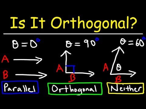 How to Determine If Two Vectors Are Parallel or Orthogonal thumbnail