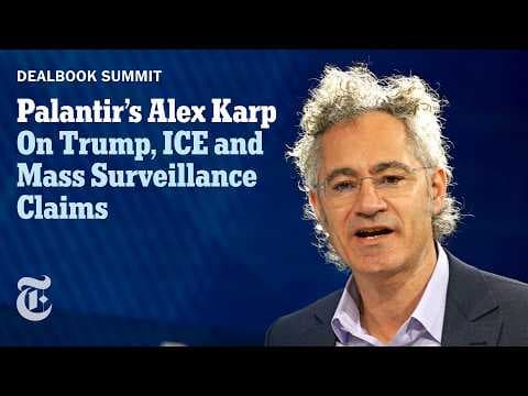 Palantir C.E.O. Alex Karp Defends Aiding Trump’s Immigration Policies thumbnail