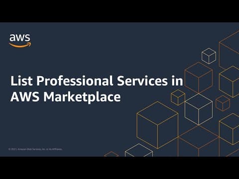 List Professional Services in AWS Marketplace | Amazon Web Services thumbnail