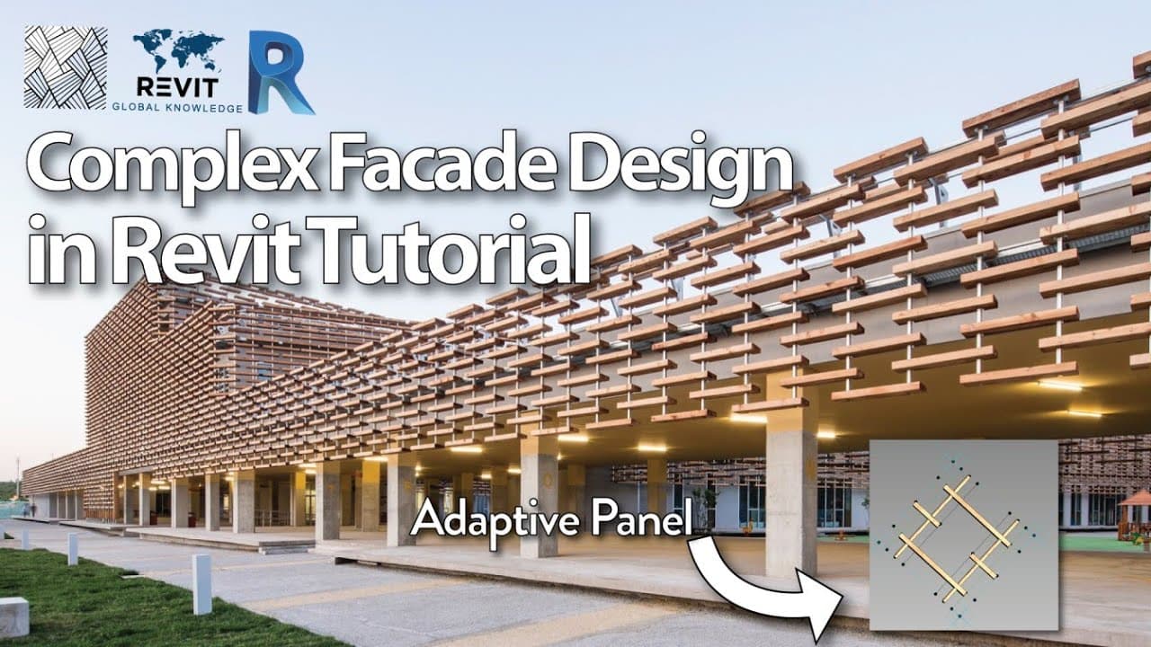 Complex Revit Screen Tip & Tricks - Complex Facade Design in Revit tutorial - Curtain panel ...