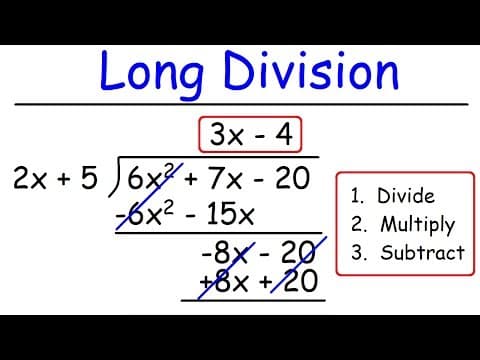 How to Divide Polynomials Using Long Division thumbnail
