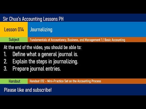 Lesson 014 - Journalizing thumbnail