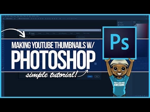 How to Make a Custom YouTube Thumbnail (Photoshop Tutorial Step by Step) thumbnail