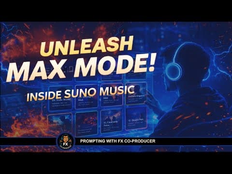 Unleash Max Mode Inside Suno Music Generator  -  This is CRAZY! thumbnail