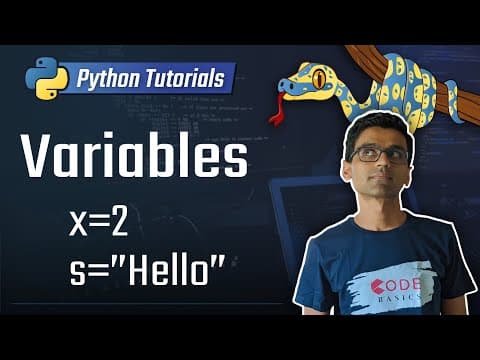 2. Variables in python [Python 3 Programming Tutorials] thumbnail