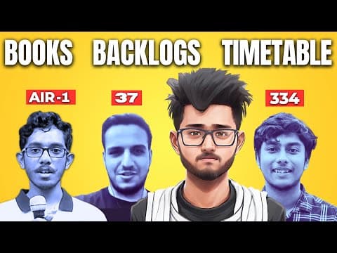 Genius IIT JEE Advice from Toppers - AIR 1 vs 37 vs 334 🔥 thumbnail