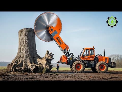 Jaw-Dropping Fastest Big Chainsaw Cutting Tree Machines | Monster Stump Removal Excavator #1 thumbnail