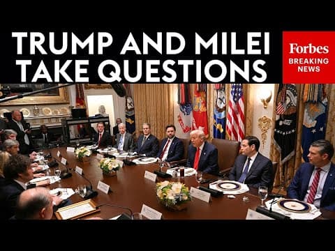 BREAKING NEWS: Trump And Milei Take Nearly An Hour Of Questions In The White House Cabinet Room thumbnail