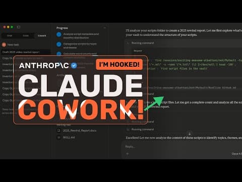 Claude Cowork (Fully Tested): I might get ADDICTED to this NEW CLAUDE CODE FEATURE! thumbnail