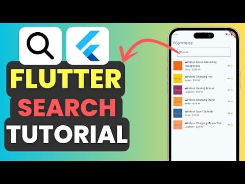 Flutter Search Bar TextField Tutorial - Search & Filter Data In Flutter thumbnail