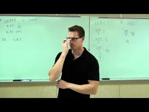 Prealgebra Lecture 7.1: Introduction to Percent and Percentages thumbnail