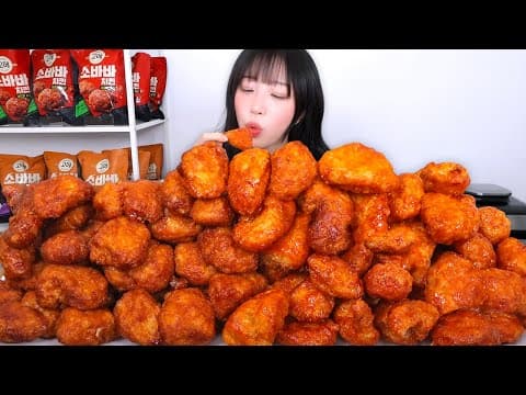 치킨 100개 다먹으면 반값 이벤트?!😱 안보시면 후회할수도..😂 소바바치킨 100조각 도전먹방 thumbnail