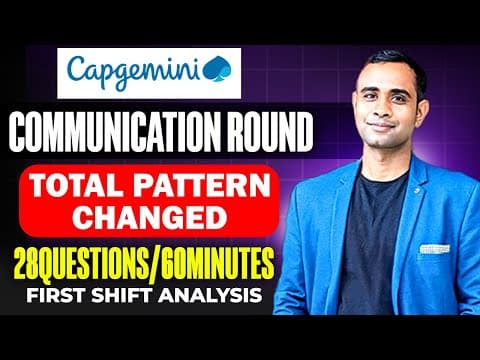 Capgemini 09/09/2025 Communication Round | Student Analysis | Total Pattern Changed | thumbnail