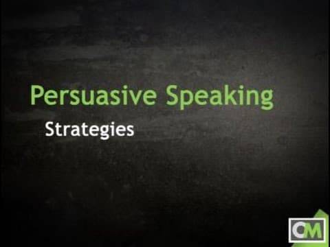 Persuasive Speaking Strategies thumbnail