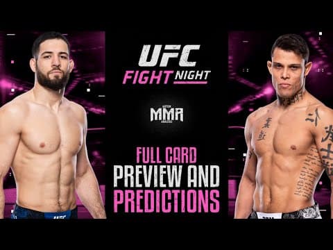UFC Fight Night: Imavov vs. Borralho Full Card Preview and Predictions thumbnail