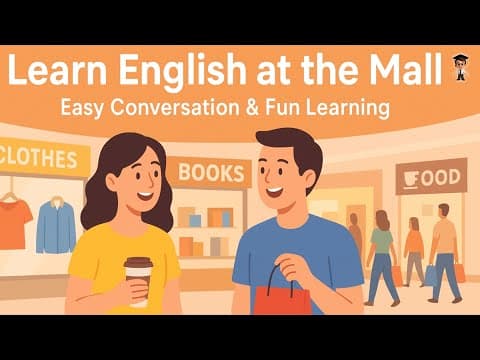 Real Life English Practice - Learn English at the Mall | English Conversation for Beginners thumbnail