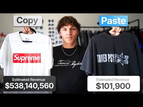 I Stole Supreme's Marketing Strategy And Made $100K With My Clothing Brand thumbnail
