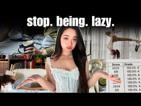 how to STOP BEING LAZY and wasting your life away (no bs) + free schedule thumbnail