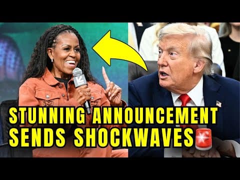 WATCH: Michelle Obama's Presidential Announcement STUNS Reporters🚨 thumbnail
