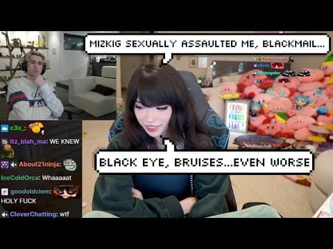xQc Reacts to Emiru Accusing Mizkif of Sexual Assault, Blackmail & Domestic Abuse, and Worse thumbnail