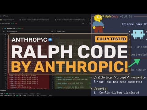 Anthropic's Ralph Loop + Claude Code: Anthropic's new FRAMEWORK can run CLAUDE CODE for 24/7! thumbnail