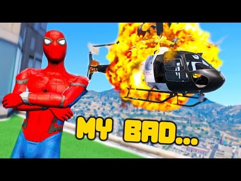 GTA 5 - SPIDERMAN MAKES COPS CRY thumbnail