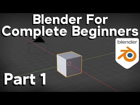 Part 1-Blender Beginner Tutorial (Basic Navigation & Shortcuts) Updated Tutorial Link in Description thumbnail