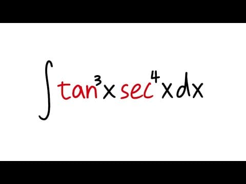 Integral of tan^3x*sec^4x (read pinned comment) thumbnail