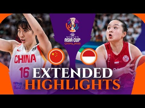 China 🇨🇳 vs Indonesia 🇮🇩 | Extended Highlights | FIBA Asia Cup Women 2025 thumbnail