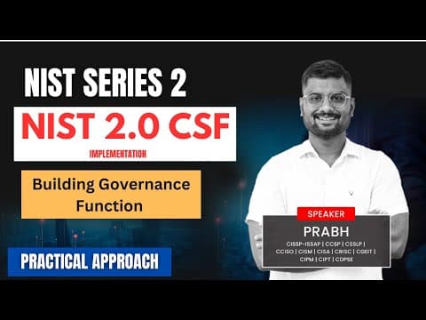 Mastering NIST CSF 2.0: Building Govern Function thumbnail