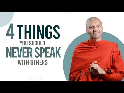 4 things you should never speak with others | Buddhism In English thumbnail