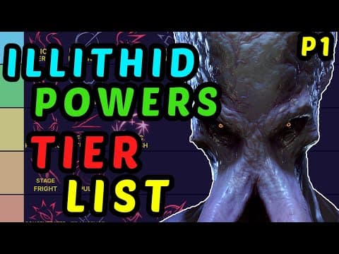 ILLITHID POWERS Tier List - It's TADPOLE TIME - BG3 Honour Mode Guide - Part 1 thumbnail