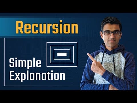 Simple Explanation of Recursion | Recursion Python| Data Structures & Algorithms Tutorial Python #20 thumbnail