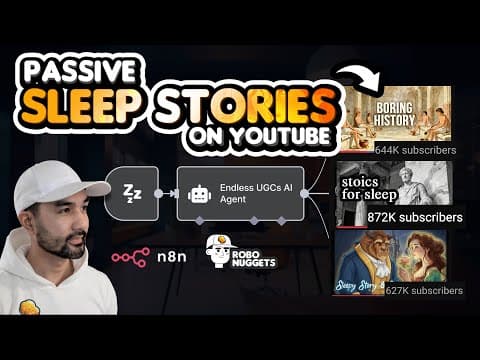 This 2-hour Sleep Story was Generated on Autopilot - Here's How (n8n AI no code automation 🥚) thumbnail