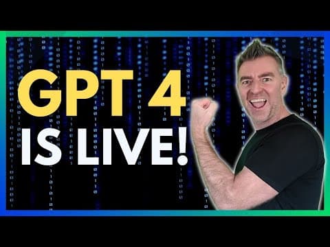 ChatGPT 4 is LIVE and its INSANE 😱 thumbnail