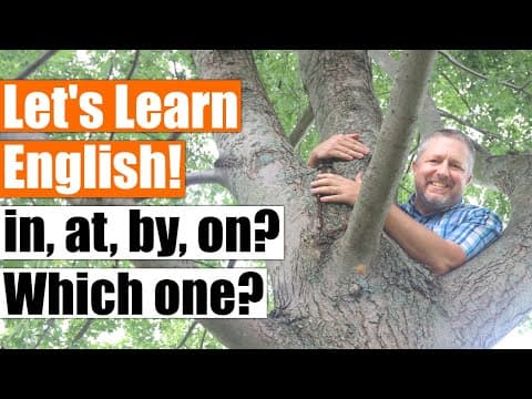 How to Use the Prepositions IN, AT, BY and ON When Talking About a Place - An English Grammar Lesson thumbnail
