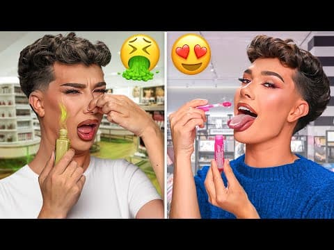 FULL FACE USING ONLY *FLAVORED* MAKEUP! 👃🏼👅 thumbnail