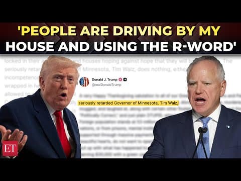‘They scream the R-word!’: Tim Walz blasts Trump after 'retarded' slur triggers drive-by harassment thumbnail