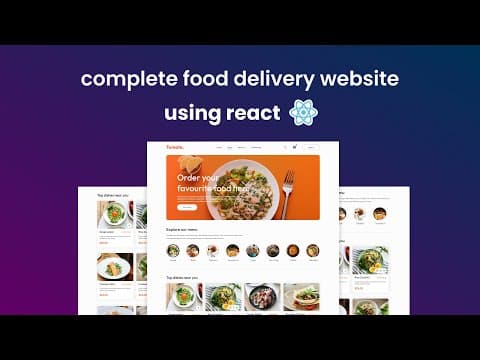 How To Create Complete Food Delivery App Using React JS Step By Step Tutorial thumbnail