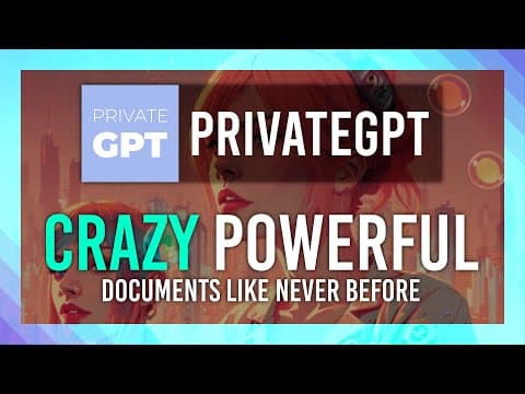Crazy New AI 🤯 AI to Understand Your Documents | PrivateGPT One-Click Installer thumbnail
