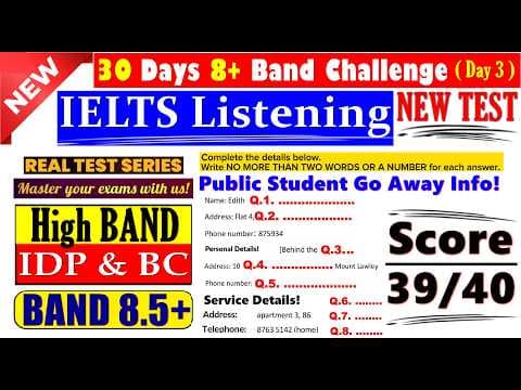 IELTS LISTENING PRACTICE TEST 2024 WITH ANSWERS | 03.01.2025 thumbnail