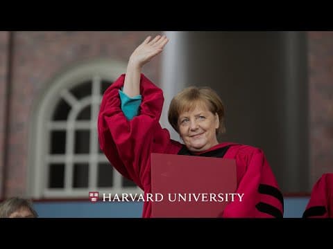 German Chancellor Angela Merkel's address | Harvard Commencement 2019 thumbnail