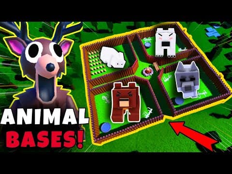 I Built 4 Animal Bases in 99 Nights in the Forest! thumbnail