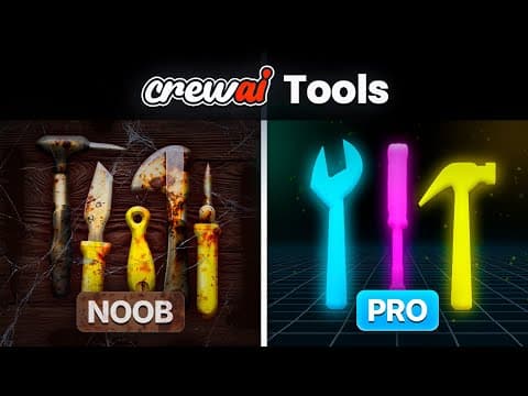 CrewAI Noob vs Pro Tools thumbnail
