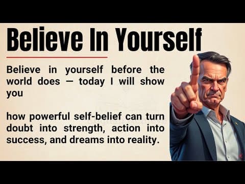 You Must Believe in You 🔥 || The Secret to Unstoppable Confidence & Success || Graded Reader ✅ thumbnail