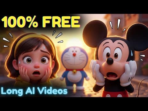Create Long 3D Cartoon Animation with FREE AI Tools | Consistent Characters + Lip Sync thumbnail