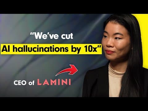 Making AI Work: Fine-Tuning, Inference, Memory | Sharon Zhou, CEO, Lamini thumbnail